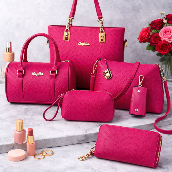 Amanda | Klassisk 6-delars Tote & Crossbody-väskset