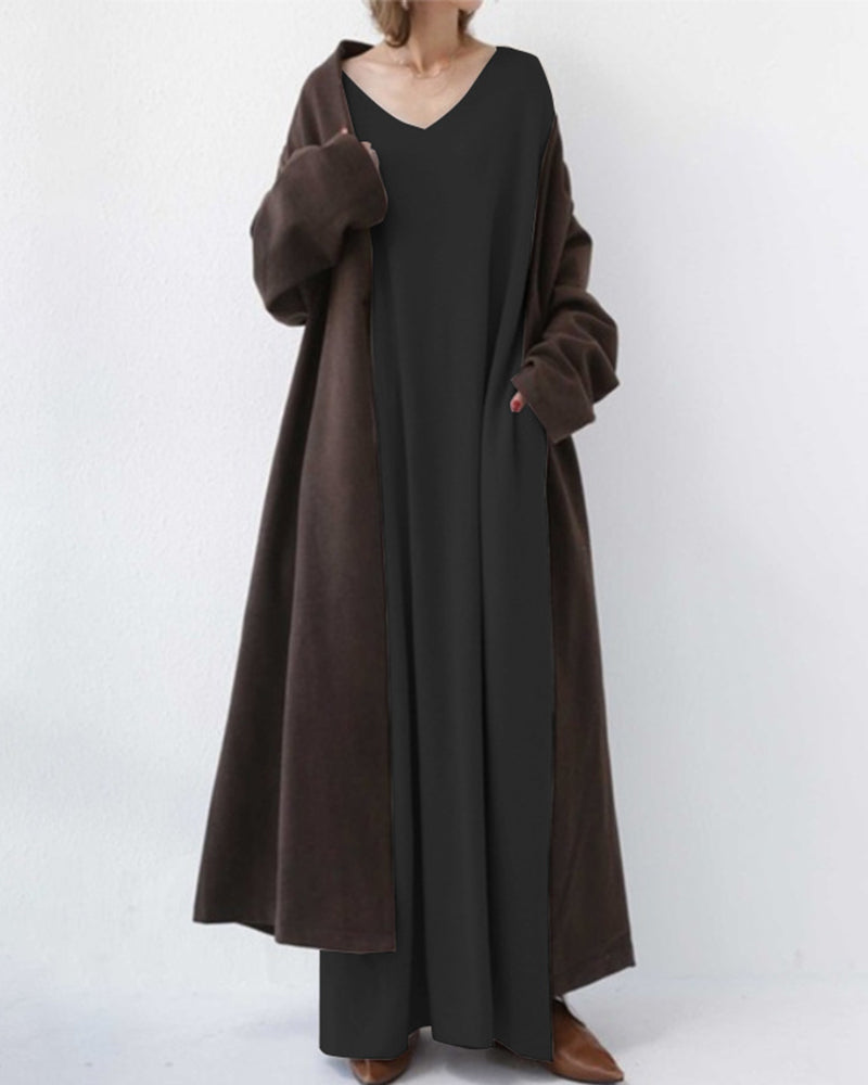 Nora | Elegant Casual V-Ringning Klänning