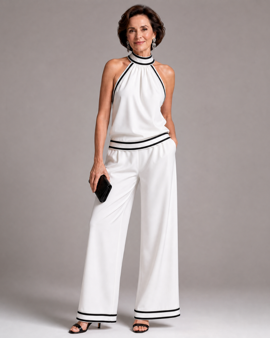 Zephyrine | Kontrastkant Halterneck Vida Ben Overall