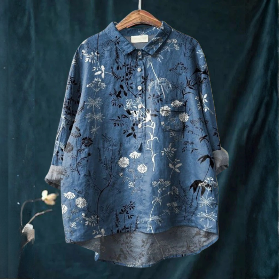 DELACROIX | Romane Elegant Mönstrad Blus