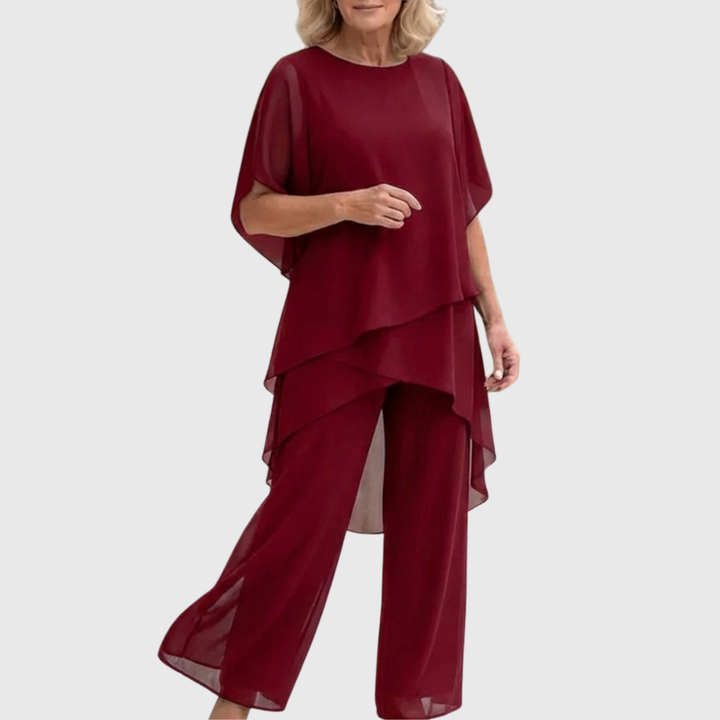 Linda | Set med draperade palazzobyxor