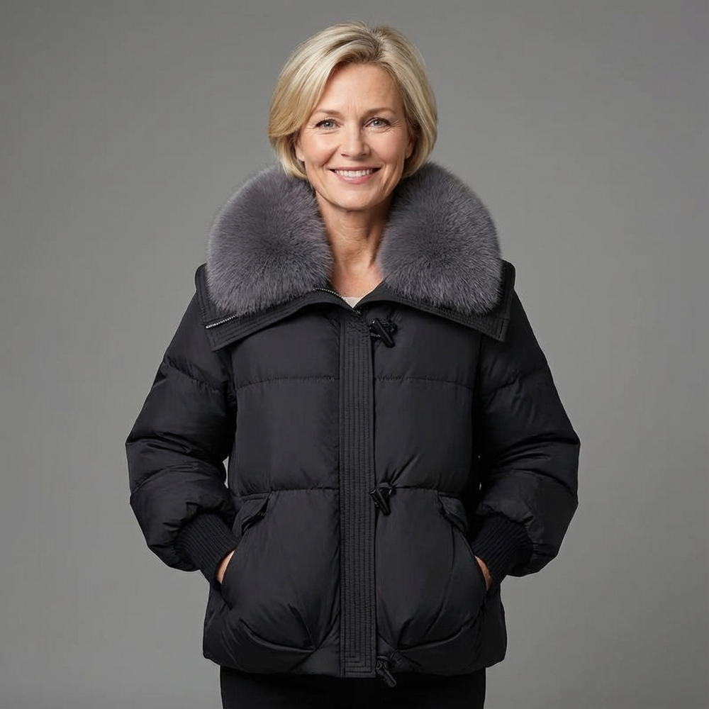 Laluna® Winter Donsjas med lyxig bontkrage