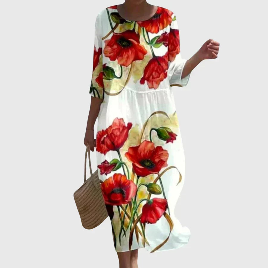 Hayley™ | Stilig Blommig Maxiklänning
