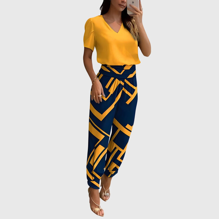 Jennifer™ | Trendigt blus- och byxset