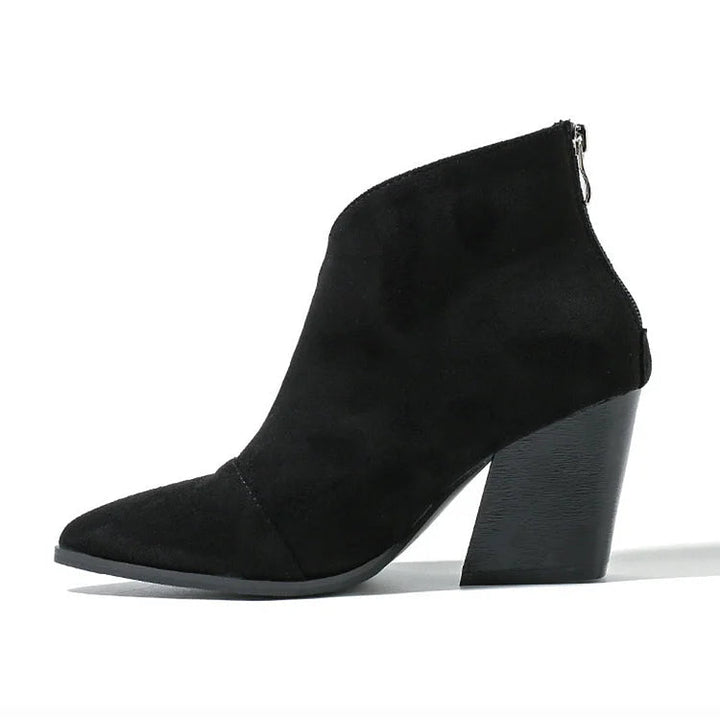 SPETSIG ANKELBOOT MED SUEDE-EFFEKT