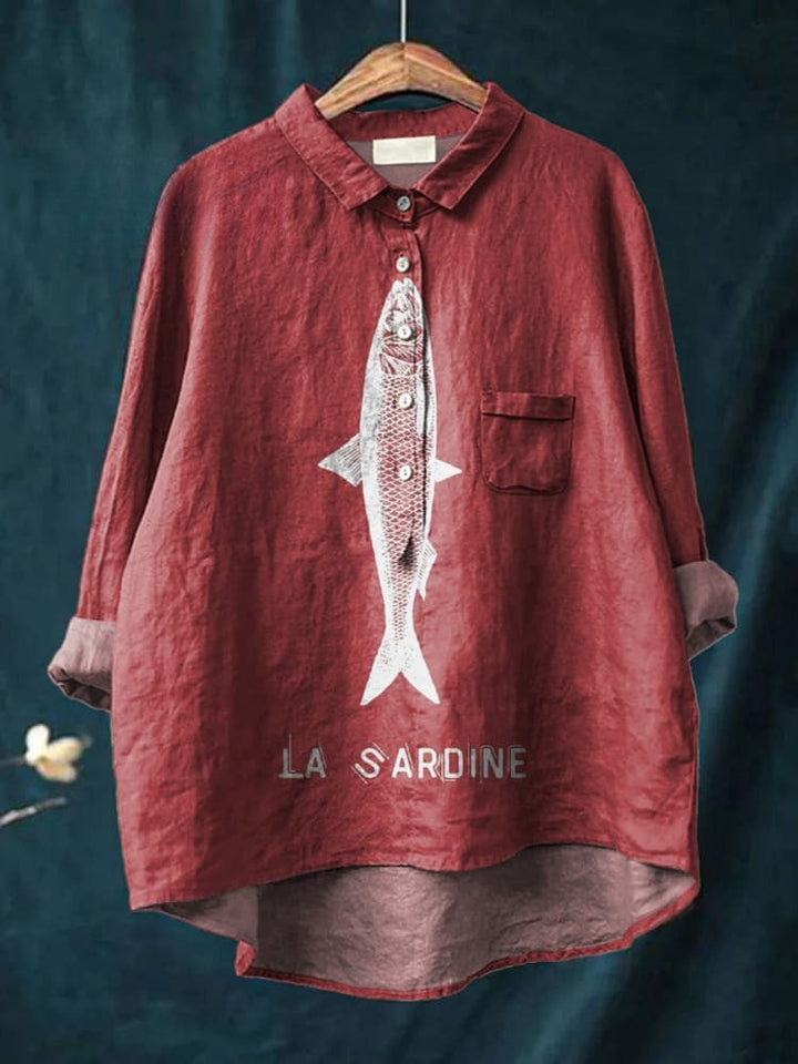 DELACROIX | Adèle Elegant Mönstrad Blus