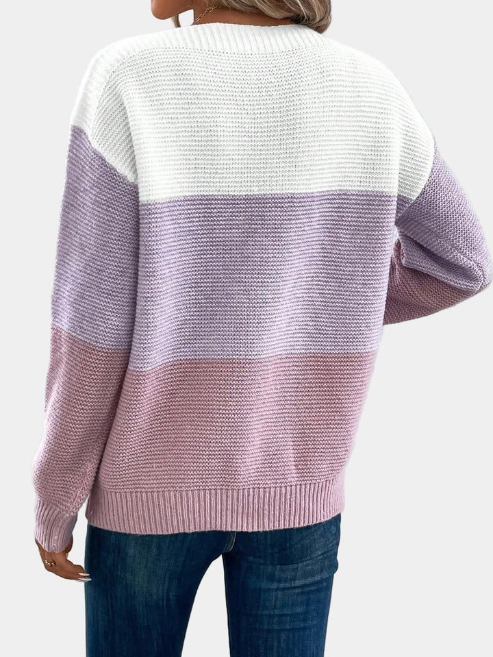 Cyraline | Stilren Ombre Stickad Tröja