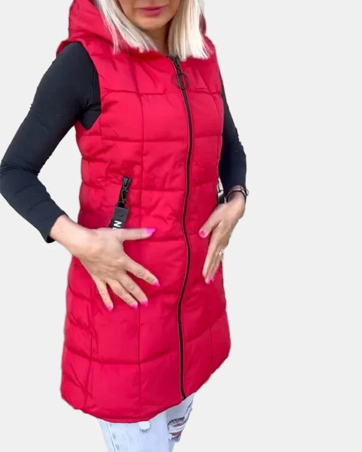 Solene | Ärmlös Vadderad Kappa