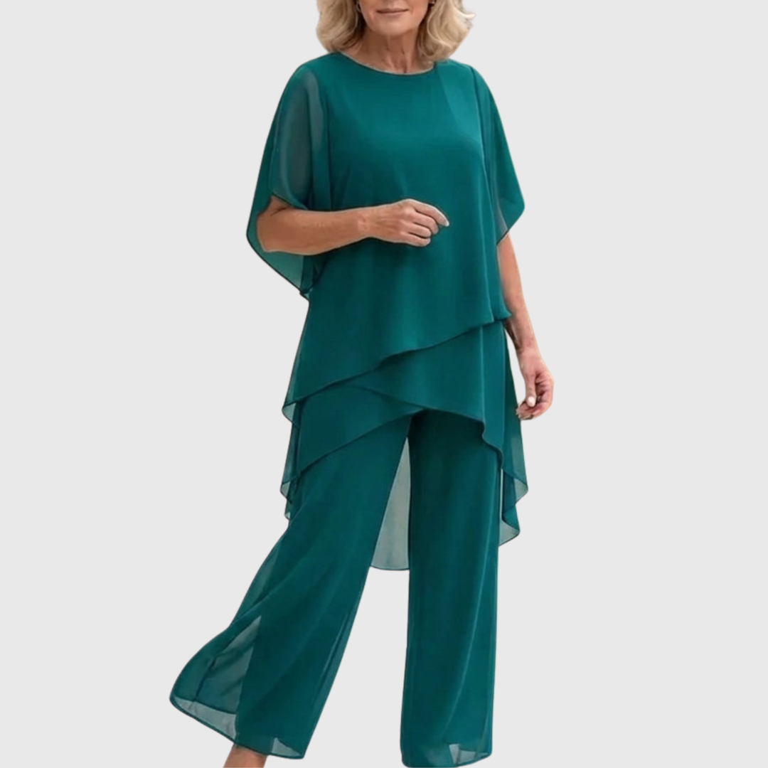Linda | Set med draperade palazzobyxor