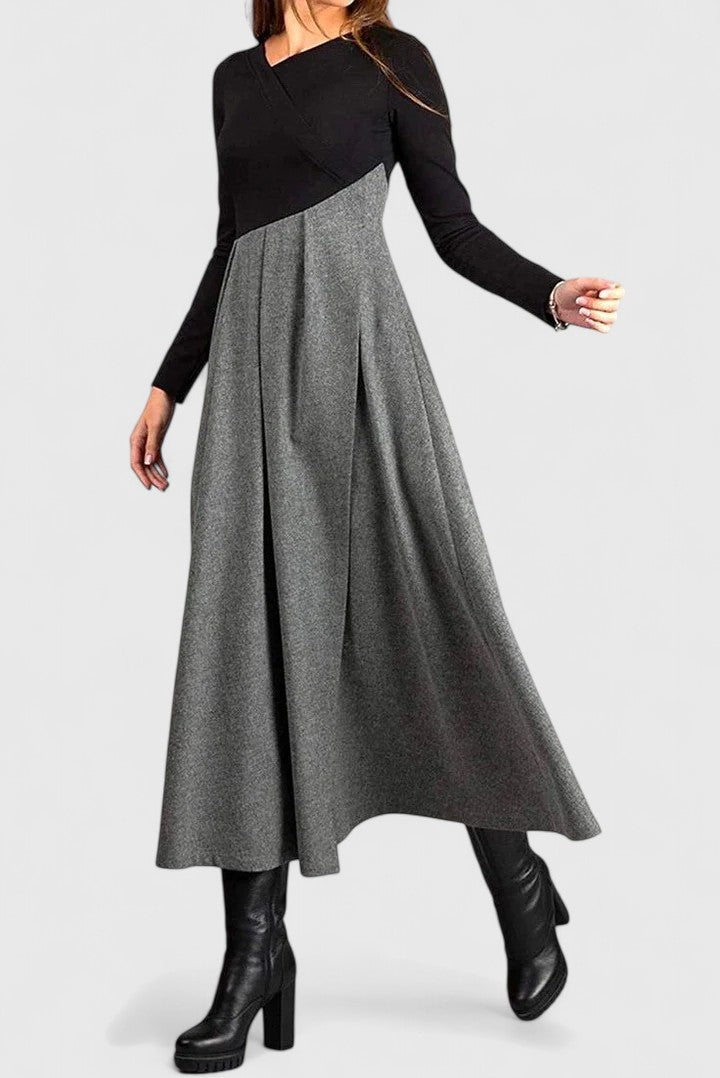 Janet | Elegant Långärmad Maxiklänning