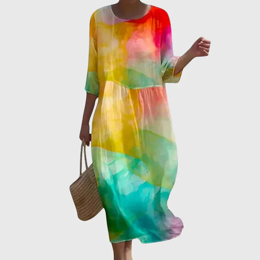 Hayley™ | Stilig Blommig Maxiklänning