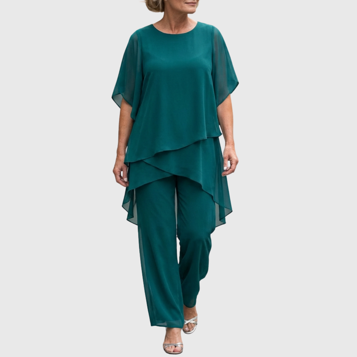 Linda | Set med draperade palazzobyxor