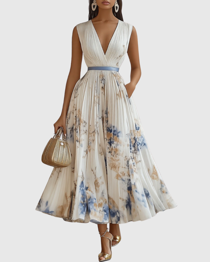 Zuzanna - Elegant Maxi Klänning med Volanger
