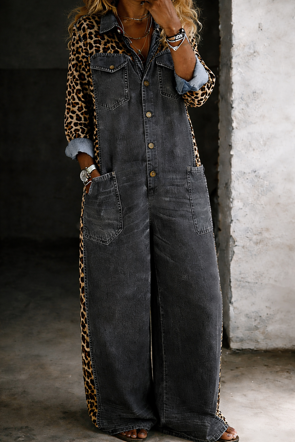 Amanda | Endelad Denim Skjortoverall
