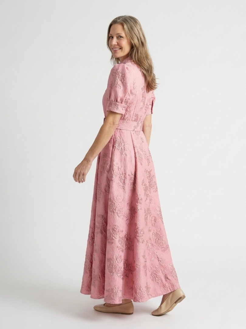 DELACROIX | Xanthea Blommig Maxi Skjortklänning