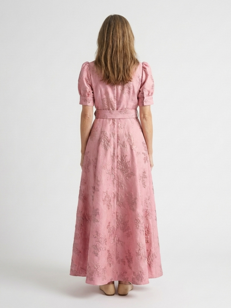 DELACROIX | Xanthea Blommig Maxi Skjortklänning