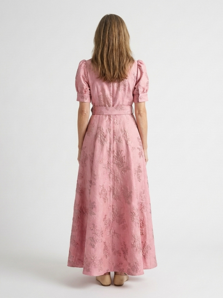 DELACROIX | Xanthea Blommig Maxi Skjortklänning