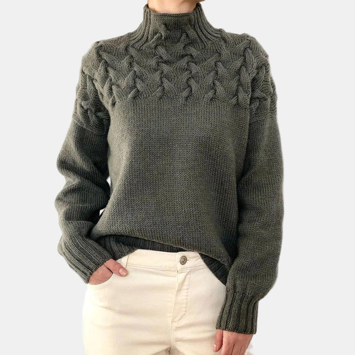 Eulalia | Varm Stickad Polotröja