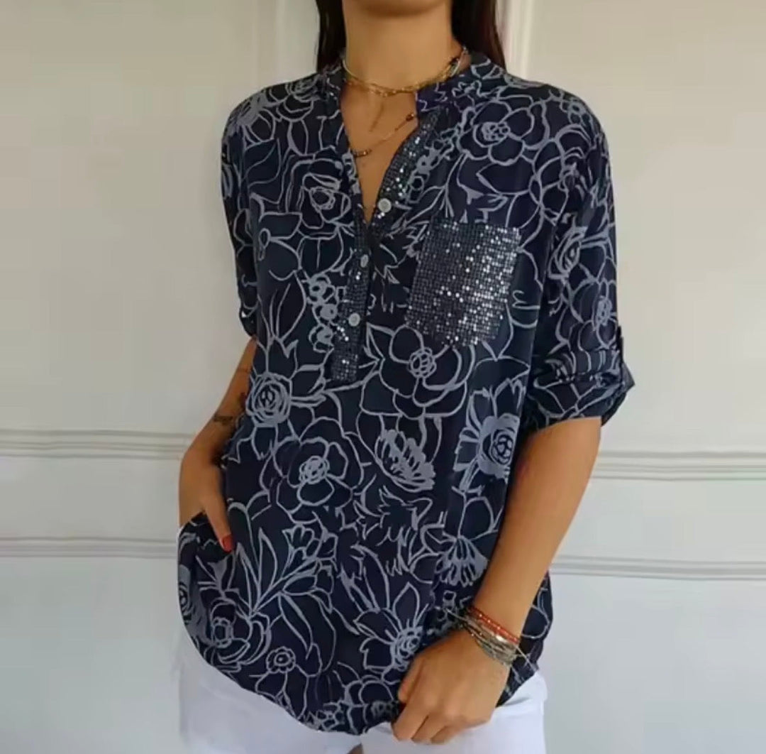 Camila | Elegant Blus med Ficka