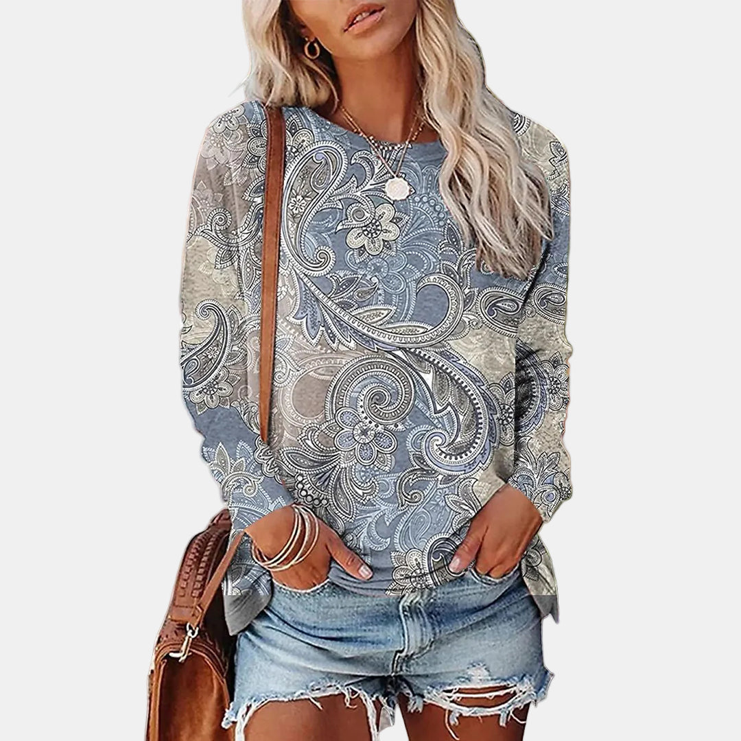 Kryssandra | Tryckt Pullover Tröja