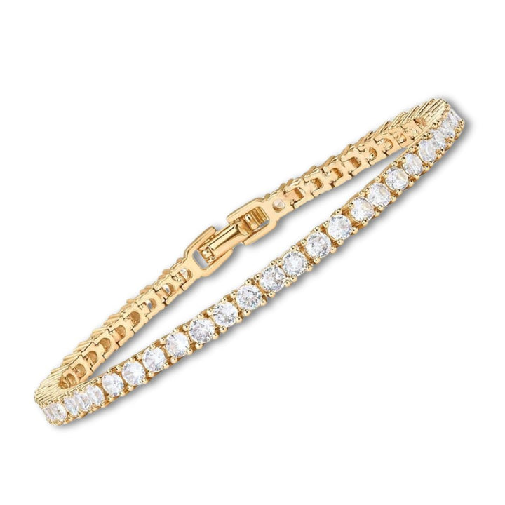 Elegant Klassisk Guld Tennisarmband