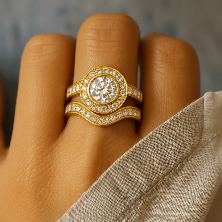 KLARISSE | TIDSLÖS GULD RING SET