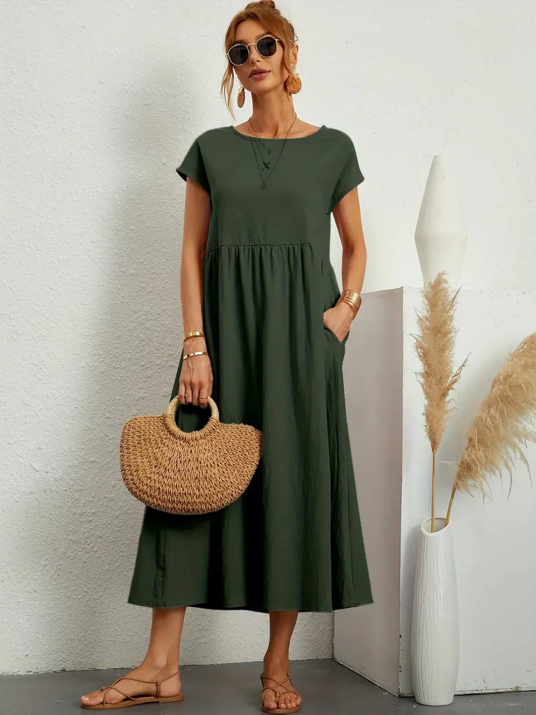 Gabrielle™ | Flytande Midi Tidlös Elegansklänning