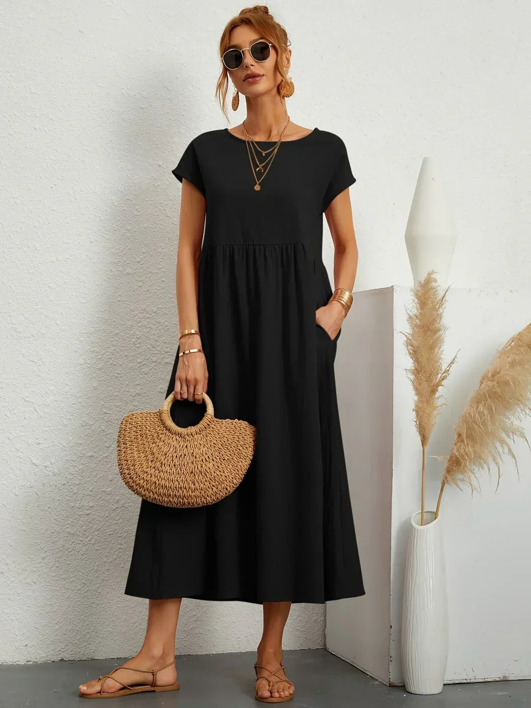 Gabrielle™ | Flytande Midi Tidlös Elegansklänning