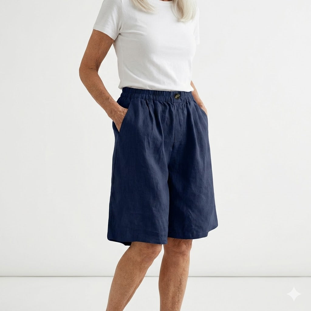 Wandeline™ | Vida Elastisk Midja Naturlig Sommarkomfort Shorts
