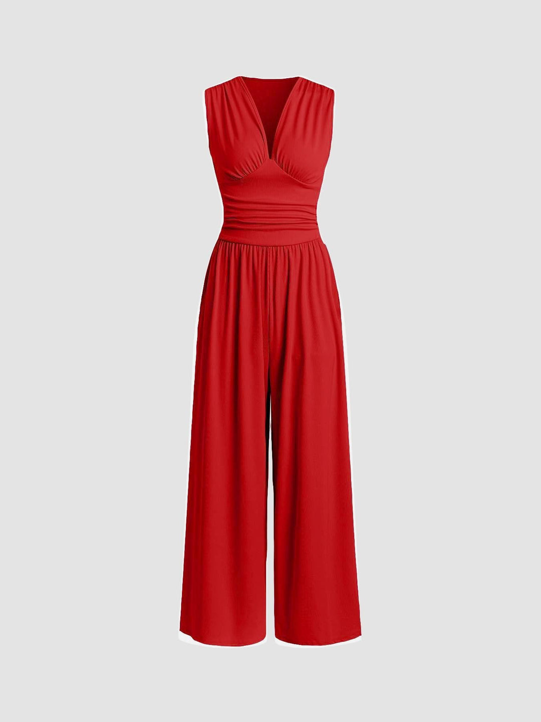 Charity – Chic ärmlös jumpsuit med vida ben