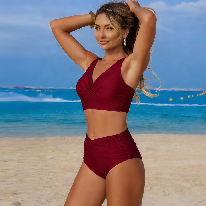 Jasmijn | Höghöftad Bikini med Twist-Detalj
