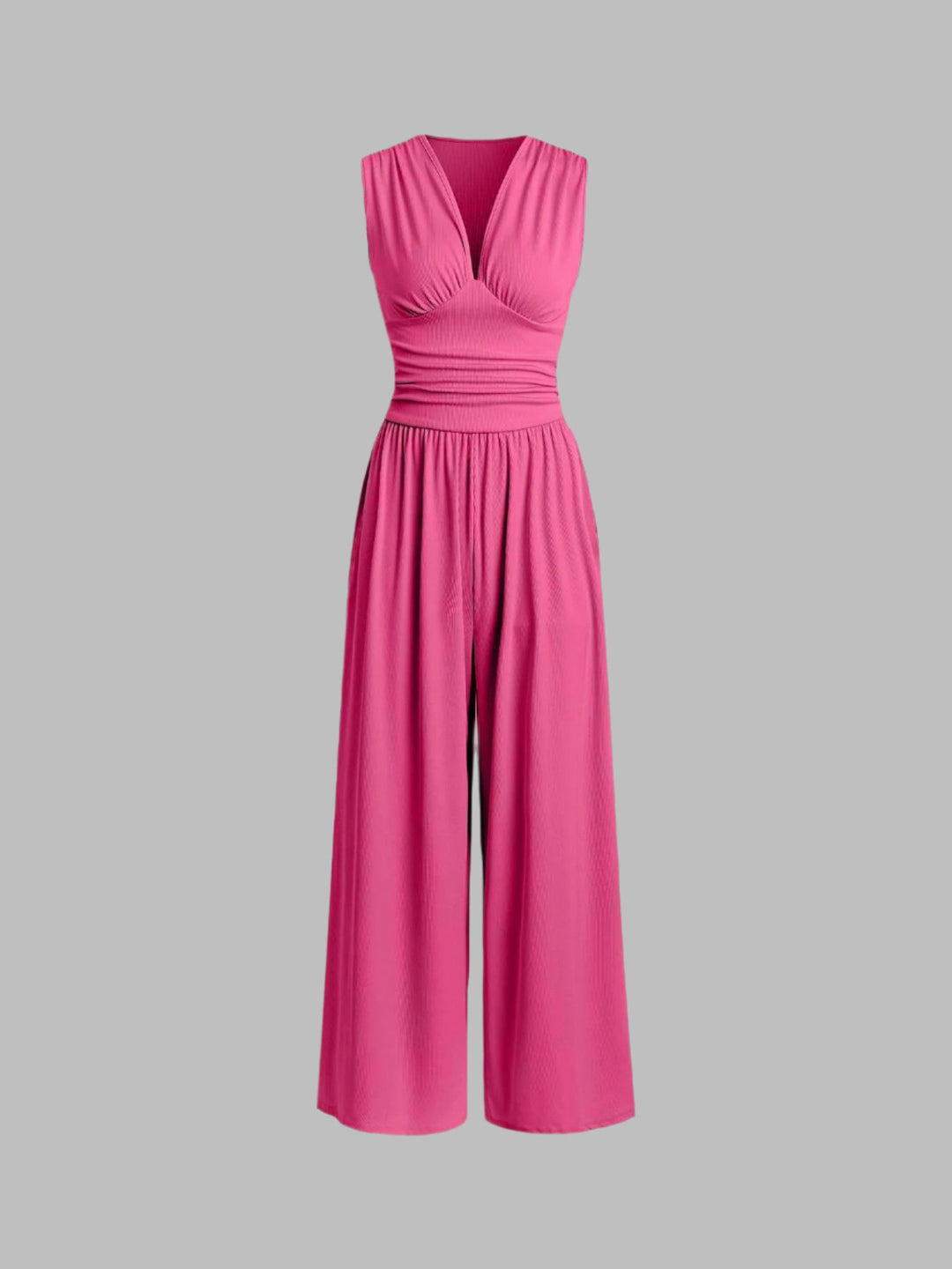 Charity – Chic ärmlös jumpsuit med vida ben