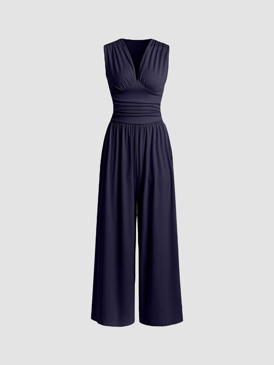 Charity – Chic ärmlös jumpsuit med vida ben
