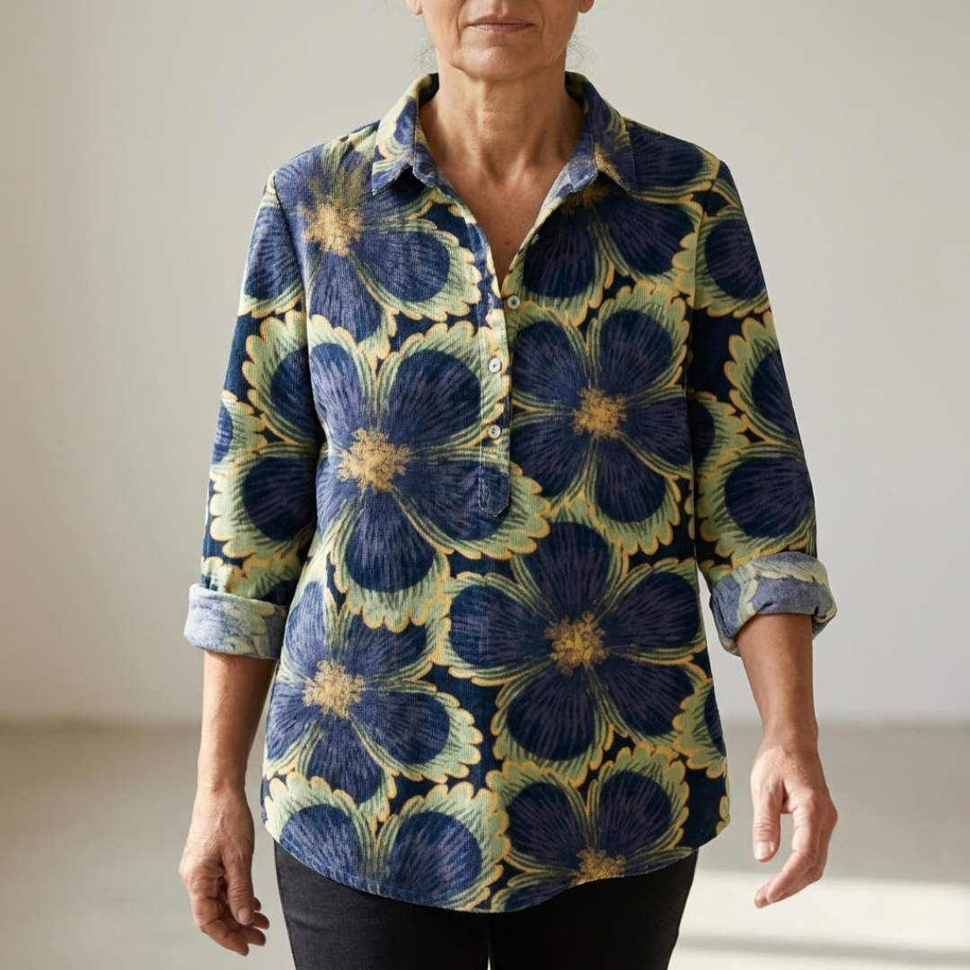 DELACROIX | Delphine Elegant Mönstrad Blus