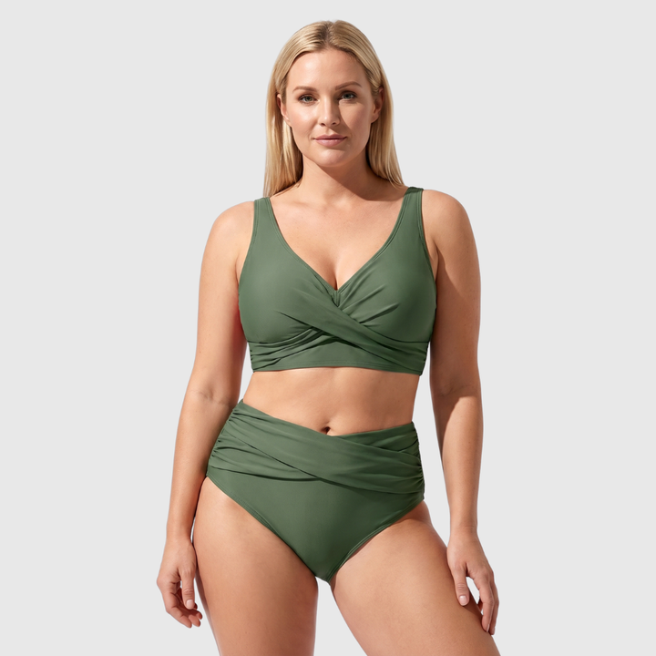 Jasmijn | Höghöftad Bikini med Twist-Detalj