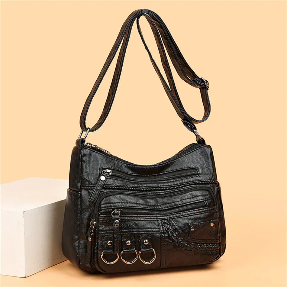 Lilith - Tidlös Multi-Lager Crossbody Väska