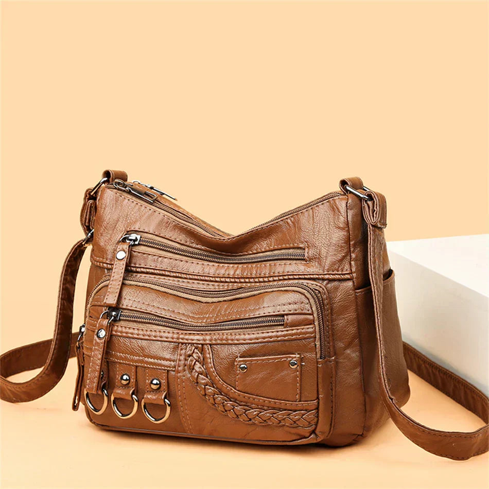 Lilith - Tidlös Multi-Lager Crossbody Väska