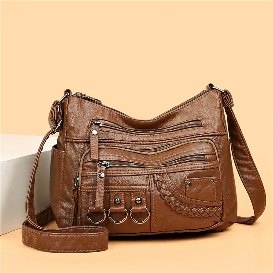 Lilith - Tidlös Multi-Lager Crossbody Väska