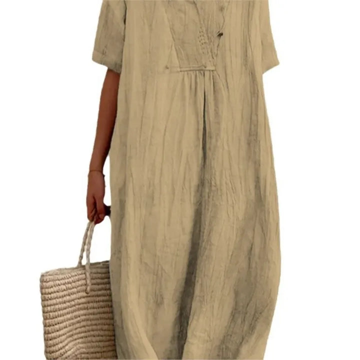 Silvana™ | Avslappnad Texturerad Maxiklänning