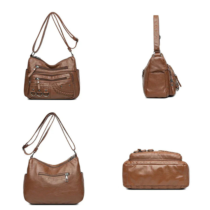 Lilith - Tidlös Multi-Lager Crossbody Väska