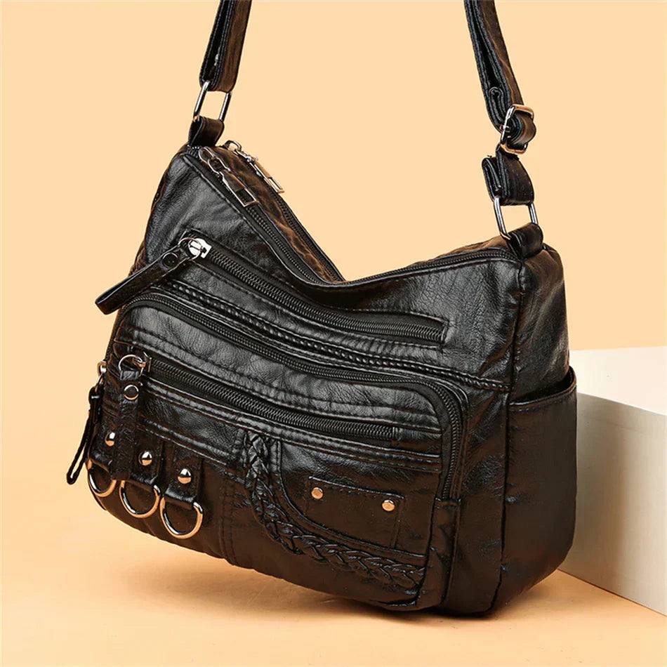 Lilith - Tidlös Multi-Lager Crossbody Väska