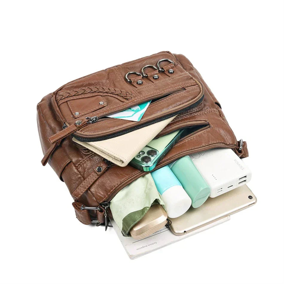Lilith - Tidlös Multi-Lager Crossbody Väska