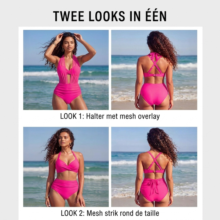 Sabine | 2-in-1 hoog Getailleerde Tummy Control Bikini