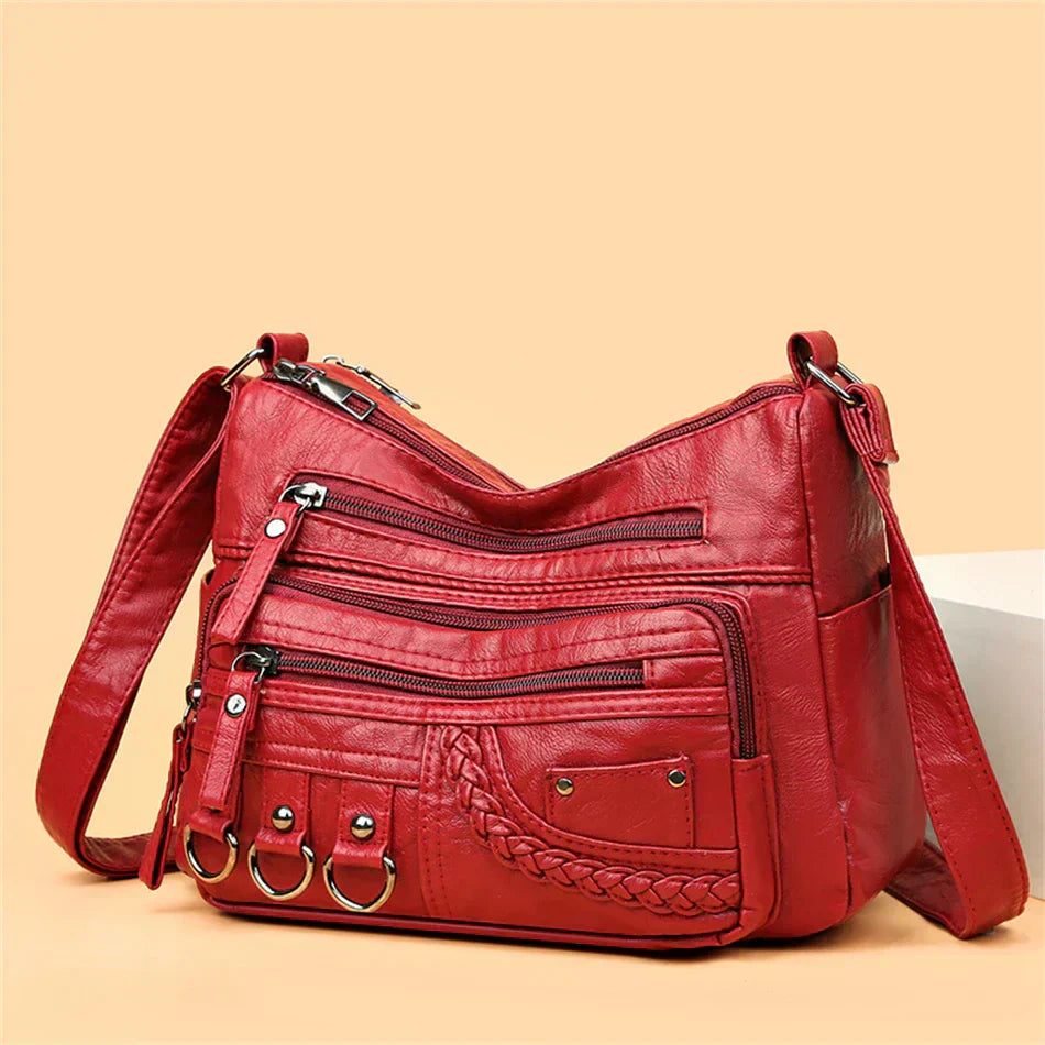 Lilith - Tidlös Multi-Lager Crossbody Väska