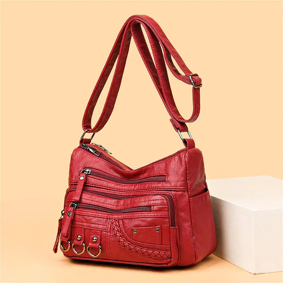 Lilith - Tidlös Multi-Lager Crossbody Väska