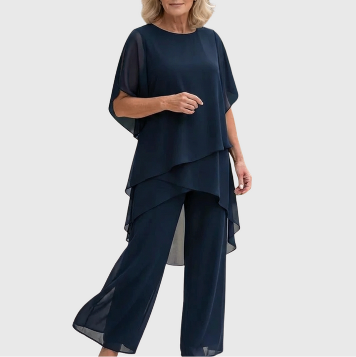 Linda | Set med draperade palazzobyxor