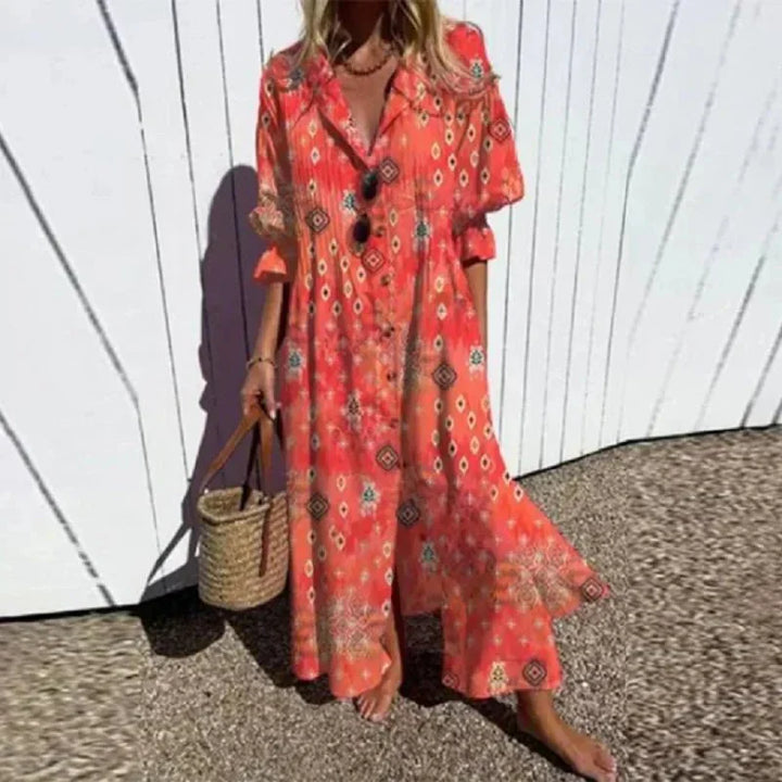 Soleil™ | Luftig Boho Maxiklänning