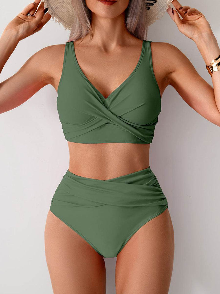 Jasmijn | Höghöftad Bikini med Twist-Detalj