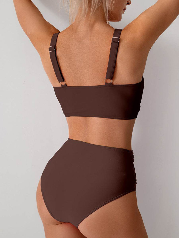 Jasmijn | Höghöftad Bikini med Twist-Detalj