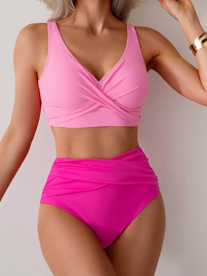 Jasmijn | Höghöftad Bikini med Twist-Detalj